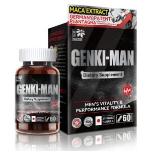 GENKI-MAN Men Is Vitality And Performance Supplement with Black Maca And Plantagra